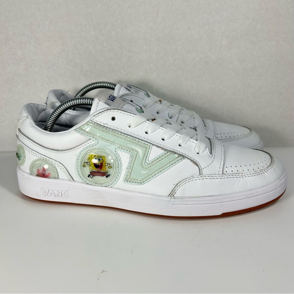 VANS x SpongeBob SquarePants White Bubble Sneakers Leather Shoes; Men’s Size 10